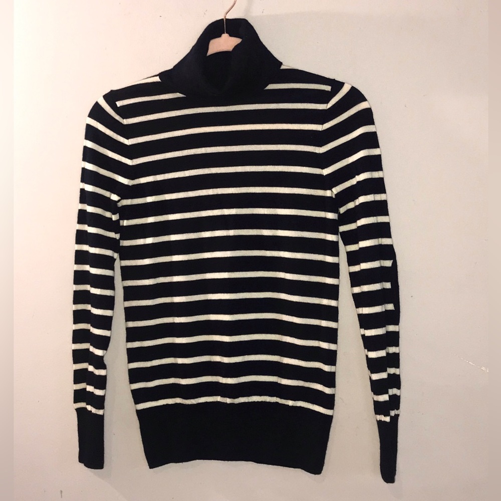 J Crew Striped Wool Turtleneck​